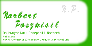 norbert poszpisil business card